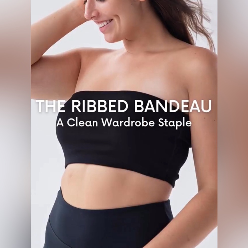 Imbodhi Ribbed Black Bandeau
